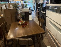 豊田たんす　食卓セット　ナラ材　ダイニング5点Set　買取しました。