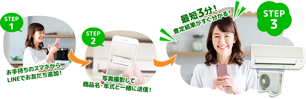 カンタンに査定したいなら、写真を送るだけで査定できるLINE査定がおすすめ