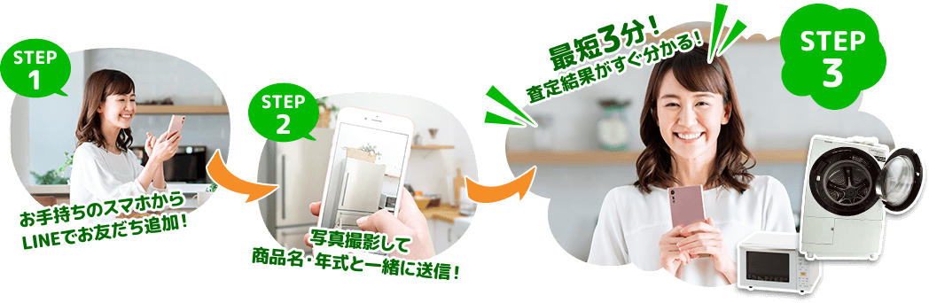 カンタンに査定したいなら、写真を送るだけで査定できるLINE査定がおすすめ